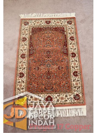 Sajadah Imam  Solomon  motif Prayer 17 Copper ukuran 80 cm x 120 cm 